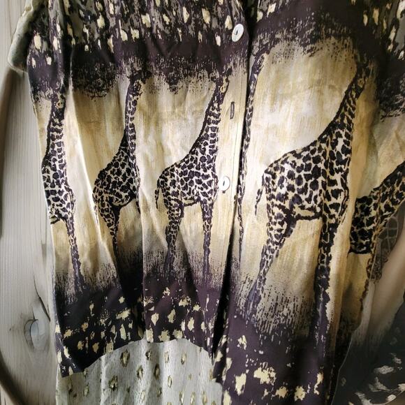 Vintage Safari Boho Set 🦒 Karin Stevens NWT Size 14 Two Piece Maxi Skirt +... - Picture 2 of 10